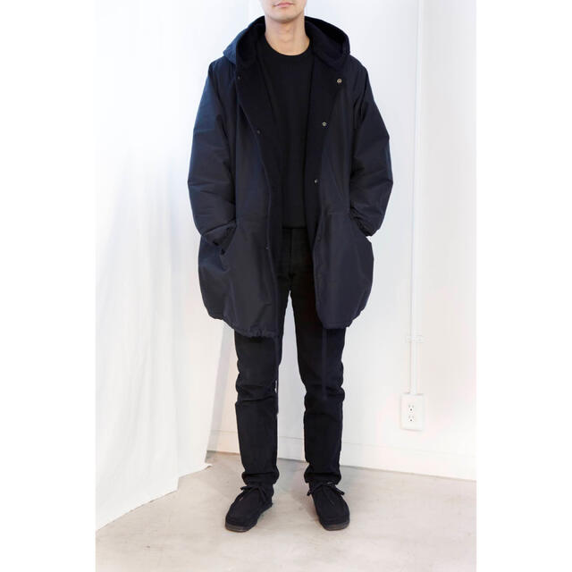 COMOLI - COMOLI 20AW新作 コットンシルクフーデッドコート サイズ2 COMOLI - COMOLI 20AW新作 コットンシルクフーデッドコート サイズ2