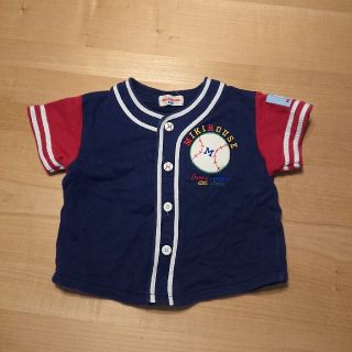 ミキハウス(mikihouse)のミキハウス ベースボールシャツ 95  半袖スウェットシャツ レアレトロ(Tシャツ/カットソー)