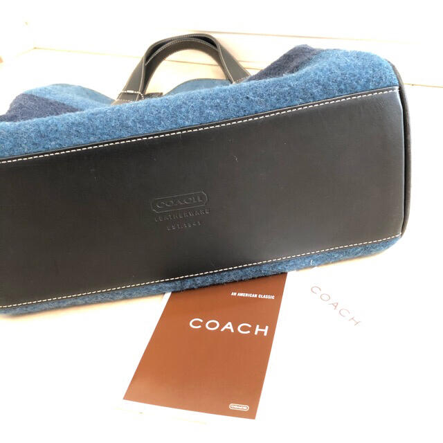 COACH(コーチ)のcoach ボーダートートバッグ　ウール レディースのバッグ(トートバッグ)の商品写真