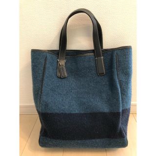 コーチ(COACH)のcoach ボーダートートバッグ　ウール(トートバッグ)