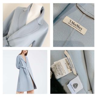 s maxmara 美品 ダブルフェイス コート ライトブルー