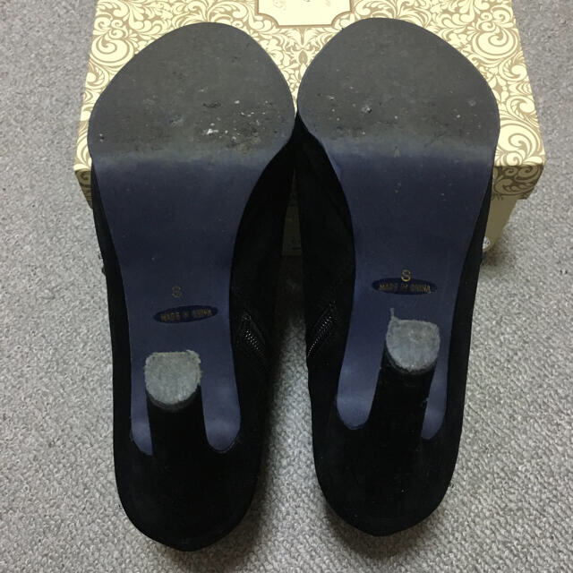 RANDA(ランダ)のRANDA ビジュー ブーツ ブラック キラキラ  ショートブーツ ブーティー レディースの靴/シューズ(ブーツ)の商品写真