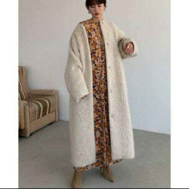 CLANE MIX COLOR SHAGGY COAT サイズ1 アイボリー