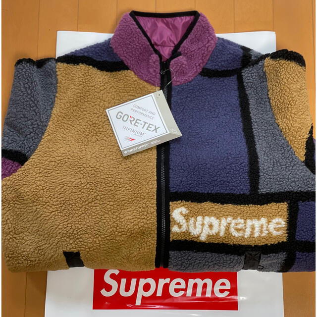 本日限定Supreme Colorblocked Fleece Jacket Mカラー