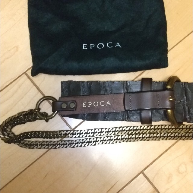 EPOCA - エポカ 本革 &チェーンベルト ブラウンの通販 by ユチキ's
