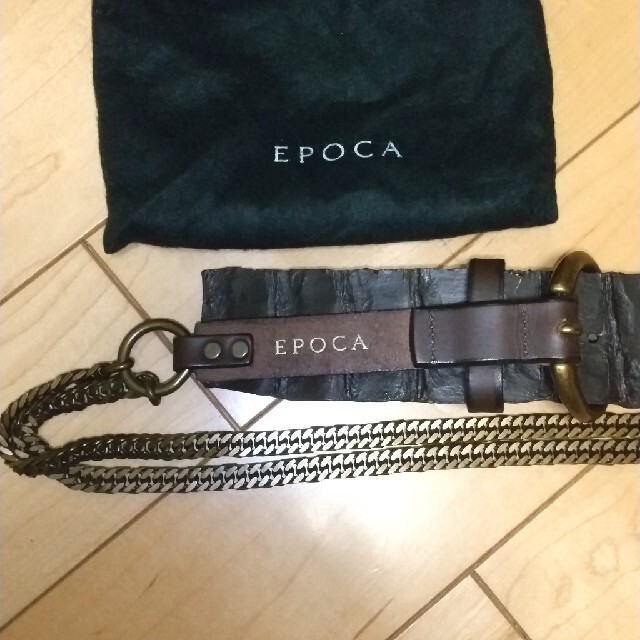 EPOCA(エポカ)のエポカ     本革 &チェーンベルト ブラウン レディースのファッション小物(ベルト)の商品写真