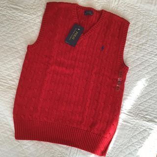 ラルフローレン(Ralph Lauren)の☆POLO  ラルフローレン　コットンベスト　Ｌ(14-16) 160/80(ニット)