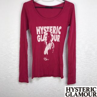 ヒステリックグラマー(HYSTERIC GLAMOUR)の美品 ヒステリックグラマー 長袖Tシャツ レディース ピンク フリーサイズ(Tシャツ(長袖/七分))