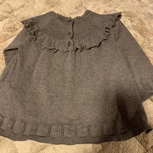 しまむら(シマムラ)のテータテート♡ニットフリルチュニック90 キッズ/ベビー/マタニティのキッズ服女の子用(90cm~)(ワンピース)の商品写真