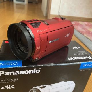 パナソニック(Panasonic)の【鰤男様専用】Panasonic 4Kビデオカメラ 色：レッド(ビデオカメラ)