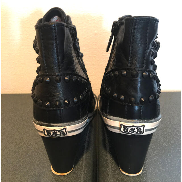 ASH(アッシュ)の【未使用】ASH スタッズヒールスニーカー ブラック サイズ37(23.5cm) レディースの靴/シューズ(スニーカー)の商品写真