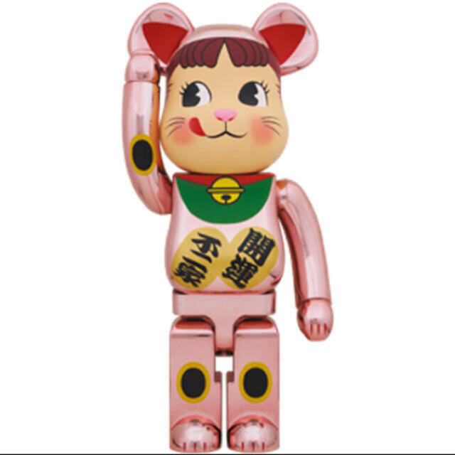 BE@RBRICK 桃金メッキ　招き猫ペコちゃん1000％×2