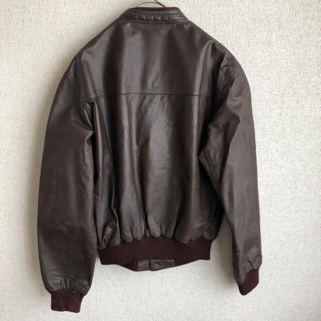 McGREGOR(マックレガー)の90s McGREGOR レザー　ブルゾン　革　ジャケット　マグレガー　古着 メンズのジャケット/アウター(レザージャケット)の商品写真