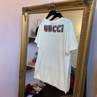 グッチ(Gucci)のGUCCI グッチ Tシャツ スパンコール オフホワイト  美品(Tシャツ(半袖/袖なし))