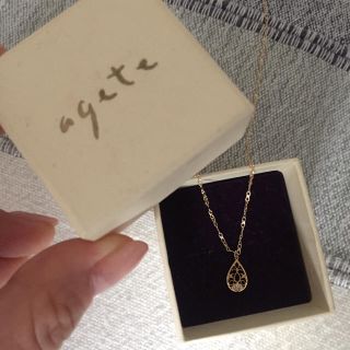 アガット agete 透かし ダイヤ ネックレス - ネックレス