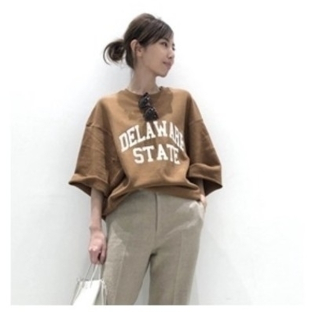 アパルトモン americana 3/4 Sleeve Sweat プルオーバー