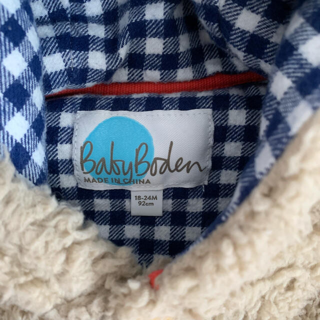 Boden(ボーデン)の美品 BabyBoden くまちゃん ボアコート フリース 18-24m92cm キッズ/ベビー/マタニティのキッズ服男の子用(90cm~)(ジャケット/上着)の商品写真