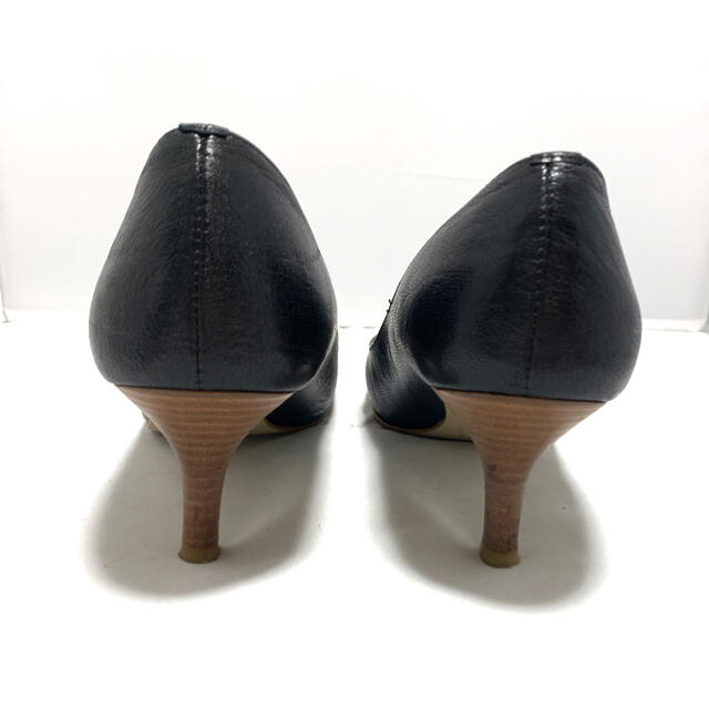 FABIO RUSCONI(ファビオルスコーニ)のみぎかたあがり様:ファビオルスコーニ　ラウンドトゥ黒パンプス レディースの靴/シューズ(ハイヒール/パンプス)の商品写真
