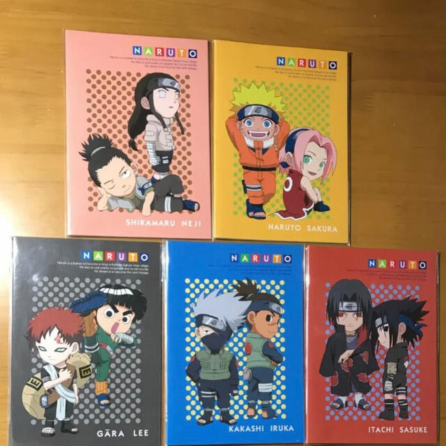 ナルト NARUTO ミニノート 5枚セット