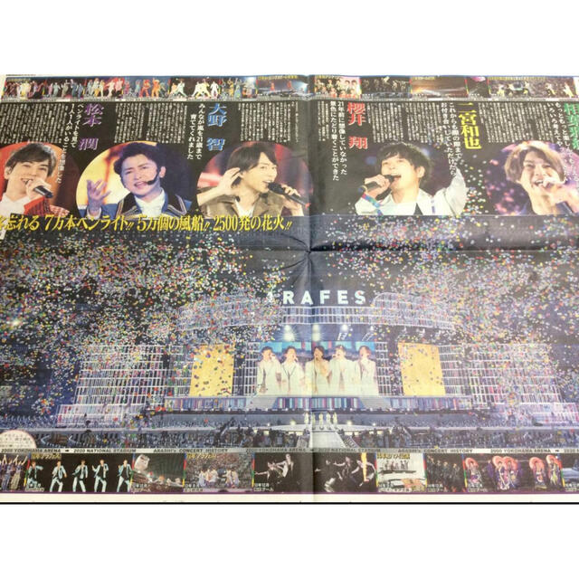 嵐(アラシ)の嵐　アラフェス　2020年11月4日　日刊スポーツ×スポニチ チケットの音楽(男性アイドル)の商品写真