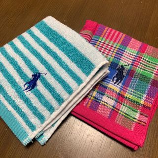 ポロラルフローレン(POLO RALPH LAUREN)のPOLO ラルフローレン RALPH LAUREN タオルハンカチ 2枚セット(ハンカチ)