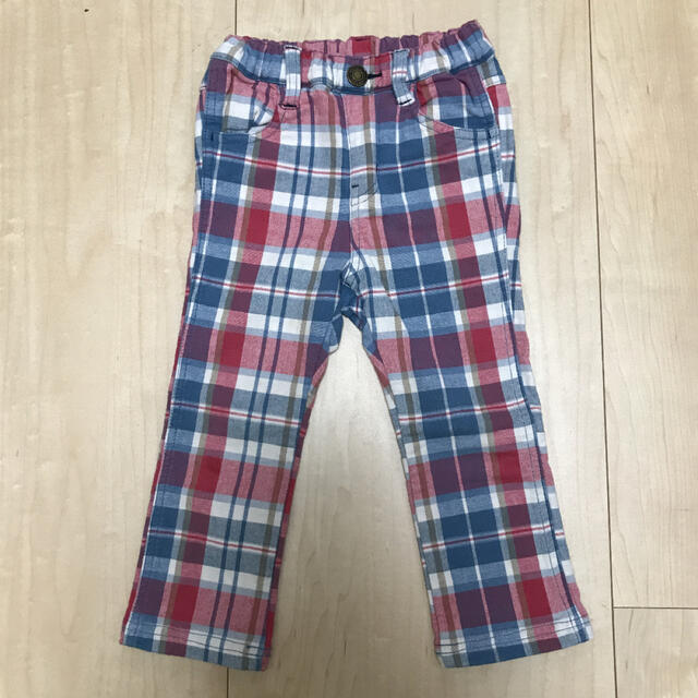 JUNK STORE(ジャンクストアー)のジャンクストアー　チェック柄ロングパンツ　90 キッズ/ベビー/マタニティのキッズ服男の子用(90cm~)(パンツ/スパッツ)の商品写真