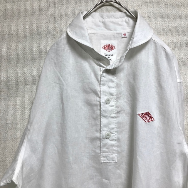 DANTON(ダントン)の【みつを様専用】DANTON ワークシャツ ラウンドカラー リネン 19SS メンズのトップス(シャツ)の商品写真