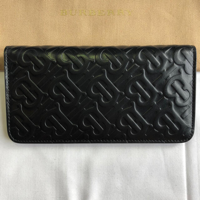 新品未使用 バーバリー BURBERRY 長財布 TBモノグラム ブラック 黒