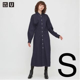 ユニクロ(UNIQLO)のユニクロu デニムロングシャツワンピース(ロングワンピース/マキシワンピース)