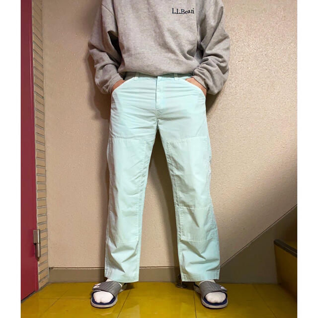 C.P. Company(シーピーカンパニー)のvintage c.p.company ミントカラー ダブルニー ワークパンツ メンズのパンツ(ワークパンツ/カーゴパンツ)の商品写真