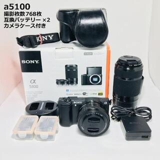 ソニー(SONY)のソニー SONY α5100 ダブルズームレンズキット ブラック(デジタル一眼)