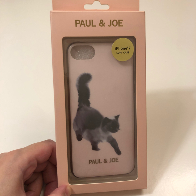 PAUL & JOE(ポールアンドジョー)のポール&ジョー　水墨画ネコ　iPhoneケース　ピンク　iPhone678 猫 スマホ/家電/カメラのスマホアクセサリー(iPhoneケース)の商品写真