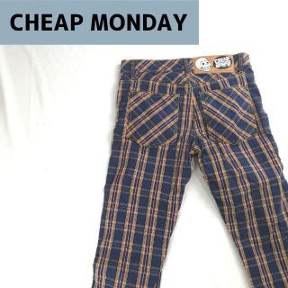 チープマンデー(CHEAP MONDAY)のCHEAP MONDAY　チープマンデイ　チェック柄　パンツ(ワークパンツ/カーゴパンツ)