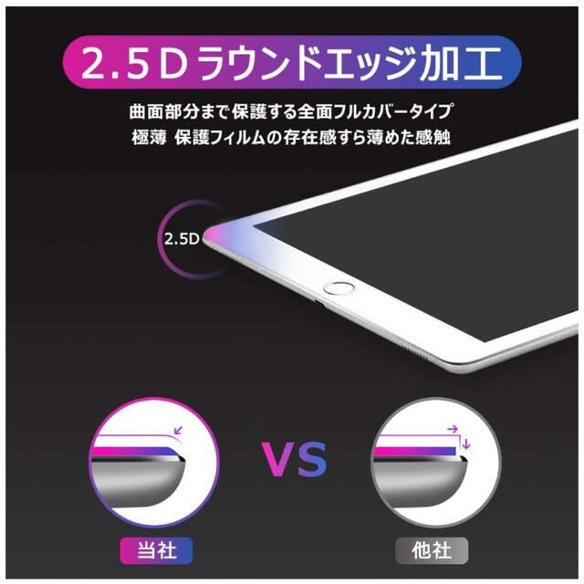 iPad 10.2  iPad８世代2020／７世代2019強化ガラス スマホ/家電/カメラのスマホアクセサリー(保護フィルム)の商品写真