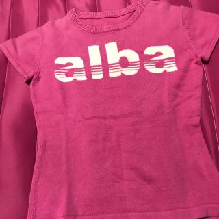 アルバローザ(ALBA ROSA)のALBA ROSA ロゴニット　半袖(カットソー(半袖/袖なし))