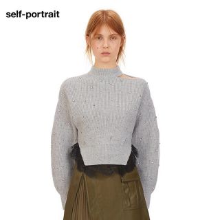 ❤️ 正規品2020秋新作Selfportrait新品綺麗 グレーニットセーター