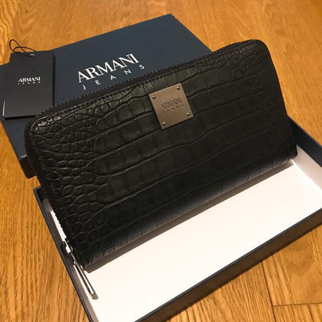 【新品】ARMANI アルマーニ メンズ 長財布 革財布 箱付き プレゼントに◎