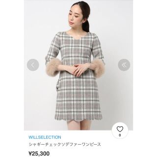 ウィルセレクション チェックワンピース ひざ丈ワンピース(レディース