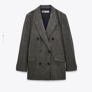 ザラ(ZARA)の【ZARA】チェック柄オーバーサイズブレザー(テーラードジャケット)