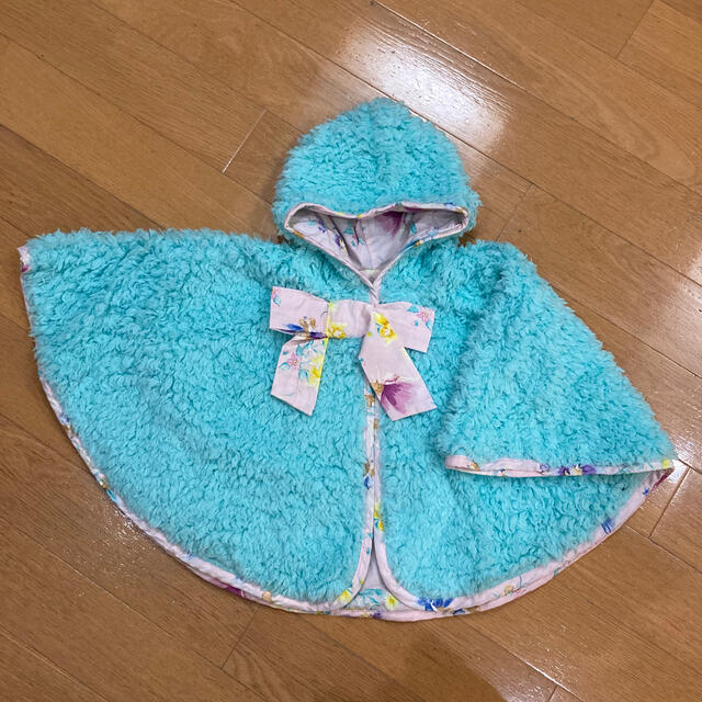 fafa(フェフェ)のfafa ポンチョ　Sサイズ キッズ/ベビー/マタニティのキッズ服女の子用(90cm~)(ジャケット/上着)の商品写真