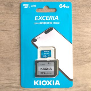 【新品】microSD 64GB KIOXIA アダプター付(その他)