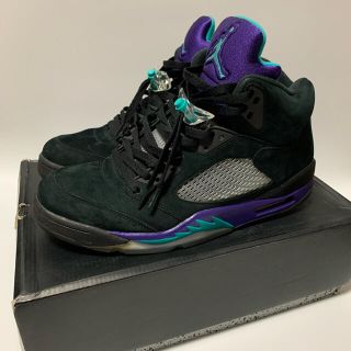 ナイキ(NIKE)のAIR JORDAN 5 BLACK GRAPE エアジョーダン  黒グレープ(スニーカー)