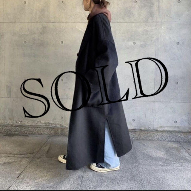 sold！！！！FASHIRU wool ロングコート  ブラック