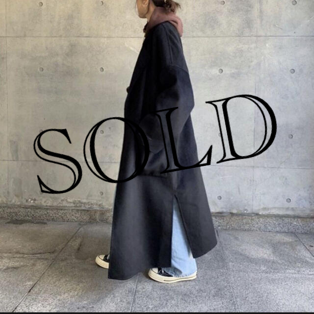 代引き不可】 sold!!!!FASHIRU ブラック ロングコート wool ロング