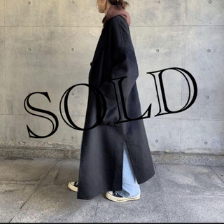 sold！！！！FASHIRU wool ロングコート  ブラック(ロングコート)