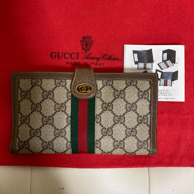 Gucci(グッチ)の極　美品　GUCCI オールド　グッチ シェリーライン　折れ　長　財布　綺麗 レディースのファッション小物(財布)の商品写真