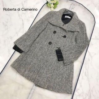 ロベルタディカメリーノ(ROBERTA DI CAMERINO)の美品☆Roberta di Camerino ロベルタ モヘアツイードコート(ロングコート)