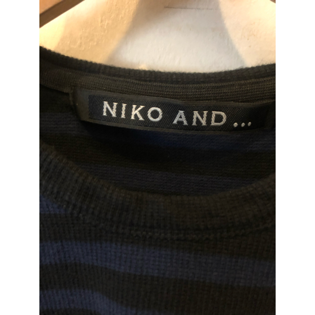 niko and...(ニコアンド)のボーダーカットソー 長袖 メンズのトップス(Tシャツ/カットソー(七分/長袖))の商品写真