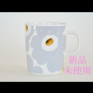 マリメッコ(marimekko)のマリメッコ　ウニッコ　マグカップ　アイシーグレー(グラス/カップ)