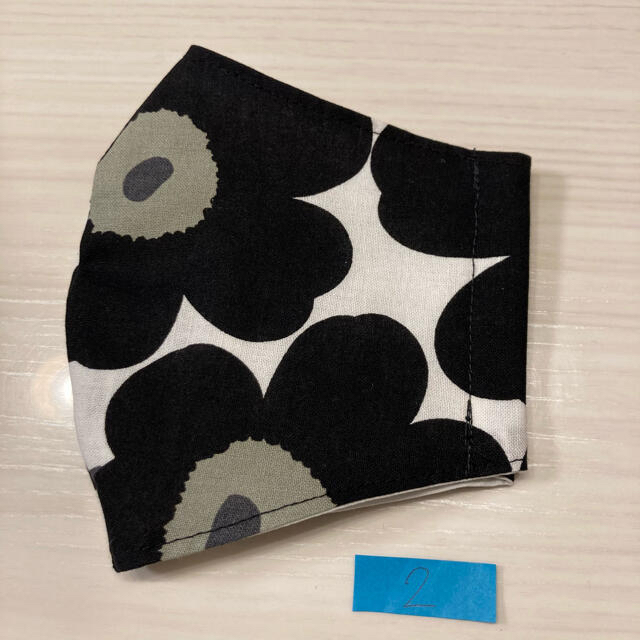 marimekko(マリメッコ)のK様専用☆2点　立体　インナーマスク　黒2 ハンドメイドのハンドメイド その他(その他)の商品写真